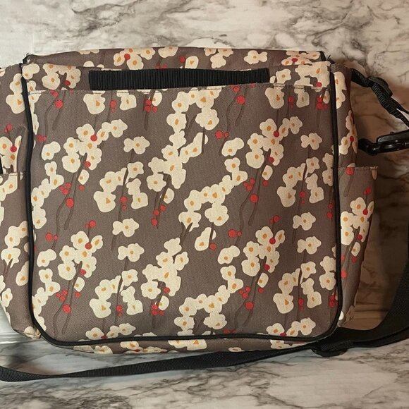 SKIP HOP Brown Cherry Blossom Print Diaper Bag - NWOT - Picture 2 of 6